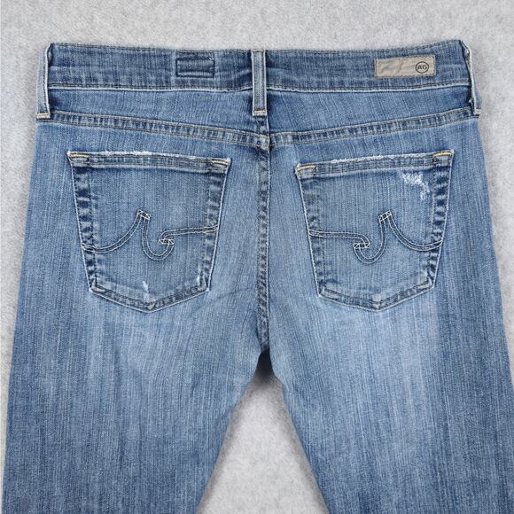 AG Adriano Goldschmied Jeans Womens 27R The Nolan Ankle Distressed 30" Waist - Picture 8 of 16